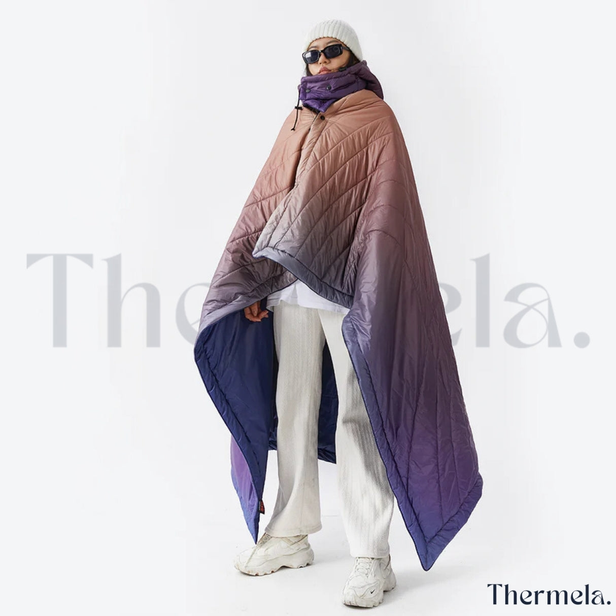 Thermela Luxe Series: Z-Walk Pro – Hooded Heated Blanket