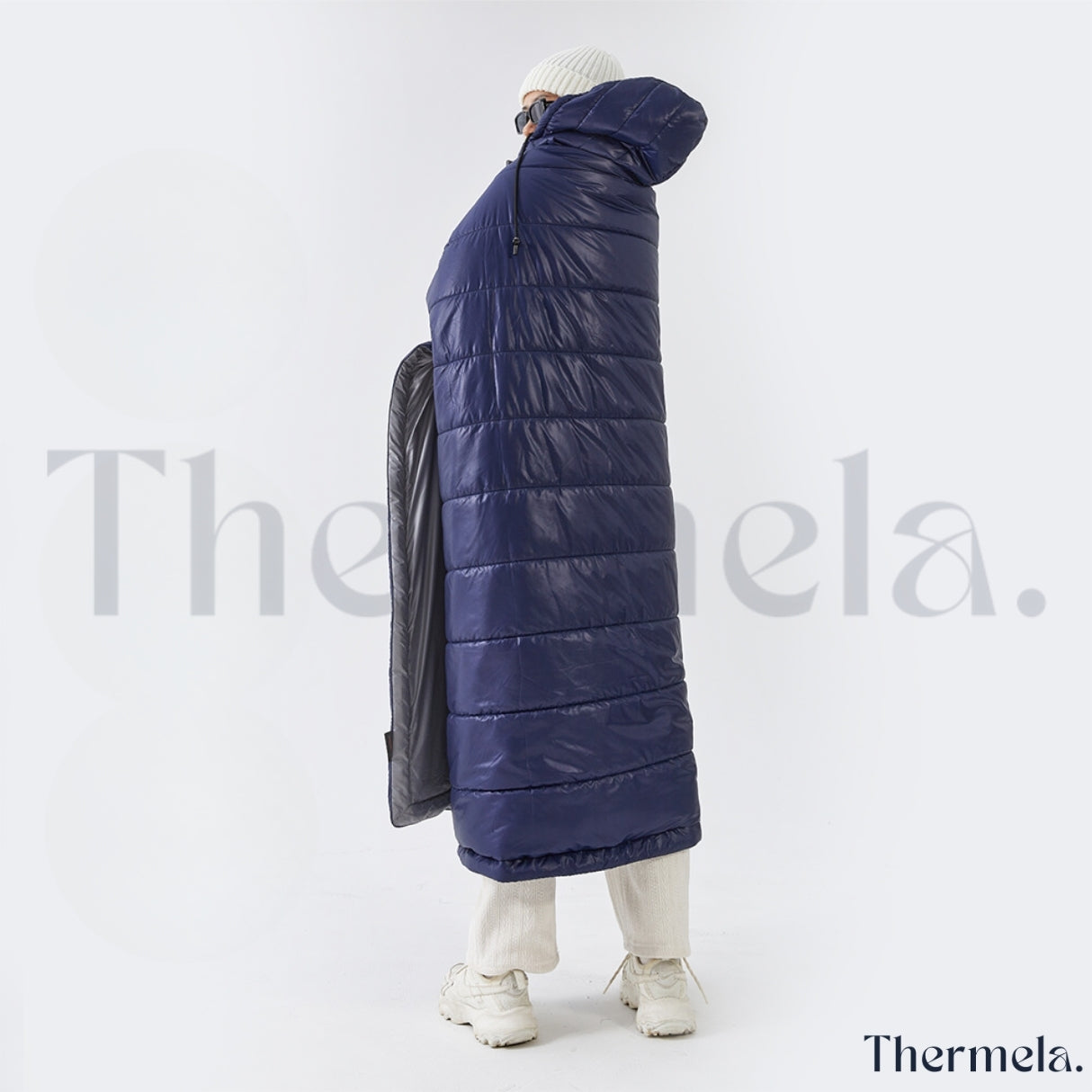 Thermela Luxe Series: Z-Walk Pro – Hooded Heated Blanket